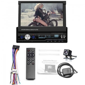 7 1 DIN Touch Screen Car MP5 Player GPS Sat NAV Bluetooth Stereo Retractable Radio Camera MP5 Auto Media Player USB Bluetooth