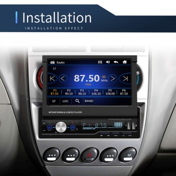 7 1 DIN Touch Screen Car MP5 Player GPS Sat NAV Bluetooth Stereo Retractable Radio Camera MP5 Auto Media Player USB Bluetooth