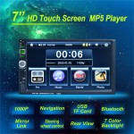 2DIN Car Multimedia Player GPS Navigation with Europe map 7 inch HD Touch Screen Bluetooth AUX Autoradio MP3 MP5 Video