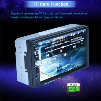 2DIN Car Multimedia Player GPS Navigation with Europe map 7 inch HD Touch Screen Bluetooth AUX Autoradio MP3 MP5 Video