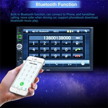 2DIN Car Multimedia Player GPS Navigation with Europe map 7 inch HD Touch Screen Bluetooth AUX Autoradio MP3 MP5 Video