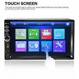 Universal 7 Inch Dual 2 Din Handsfree Car Bluetooth Audio MP5 Car Player 7018B 1080P HD Touch Screen  DVD Vedio Player SD USB FM