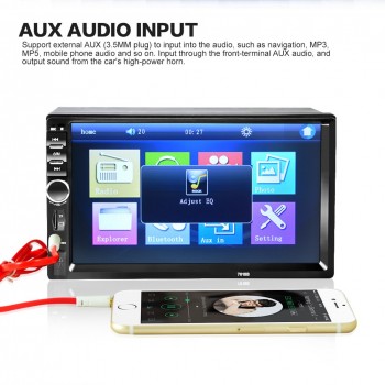 Universal 7 Inch Dual 2 Din Handsfree Car Bluetooth Audio MP5 Car Player 7018B 1080P HD Touch Screen  DVD Vedio Player SD USB FM
