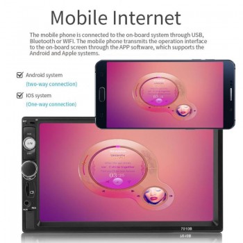 7 inch HD MP5 Player 2 Din Car Radio Touch Screen Digital Display Bluetooth Multimedia USB 2din Autoradio Car Backup Monitor New