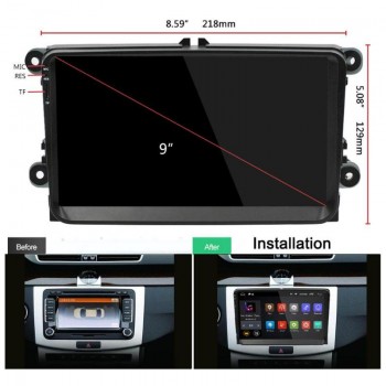 VODOOL 9 TFT 1Din Car WiFi Bluetooth MP5 Player Android GPS Navigation For VW Skoda Fabia Octavia Praktic Roomster Yeti Superb