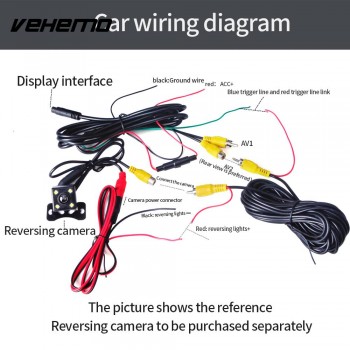Vehemo 7inch Display 1080P Car MP5 Player Reverse Priority Monitor Premium Universal EBook LCD