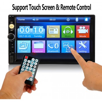 2 Din 7 inch TFT touch screen Car MP5 player Car monitor Support MP5/FM Radio/Bluetooth/Rearview camera