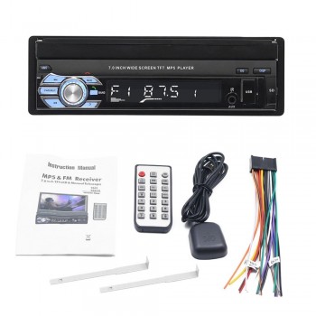 Car Radio Stereo Universal 7 inch slip down Touch Screen 1DIN Remote Control FM Bluetooth MP3 MP4 MP5 Music Audio Player 9601