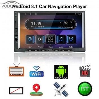 7 Inch 1024*600  2 din Android 8.1 Touch screen Car Stereo MP5 Player GPS Navi RDS AM FM Radio BT WiFi USB Blutooth Multimidia