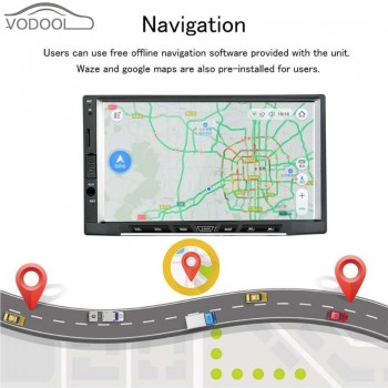 7 Inch 1024*600  2 din Android 8.1 Touch screen Car Stereo MP5 Player GPS Navi RDS AM FM Radio BT WiFi USB Blutooth Multimidia
