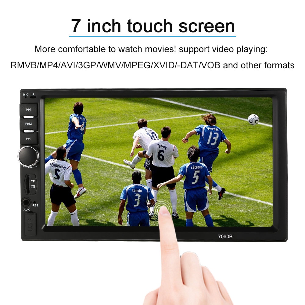 KKmoon 7 Car Video MP5 Multimidia Player Automagnitola 2-din Radio BT FM Steering Wheel Control Support Rear View Camera Input