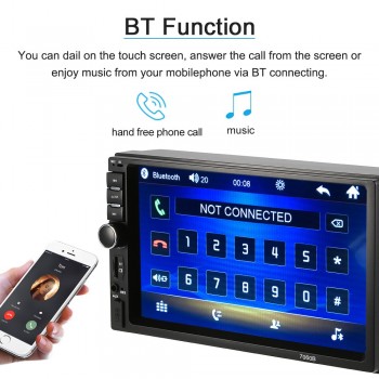 KKmoon 7 Car Video MP5 Multimidia Player Automagnitola 2-din Radio BT FM Steering Wheel Control Support Rear View Camera Input