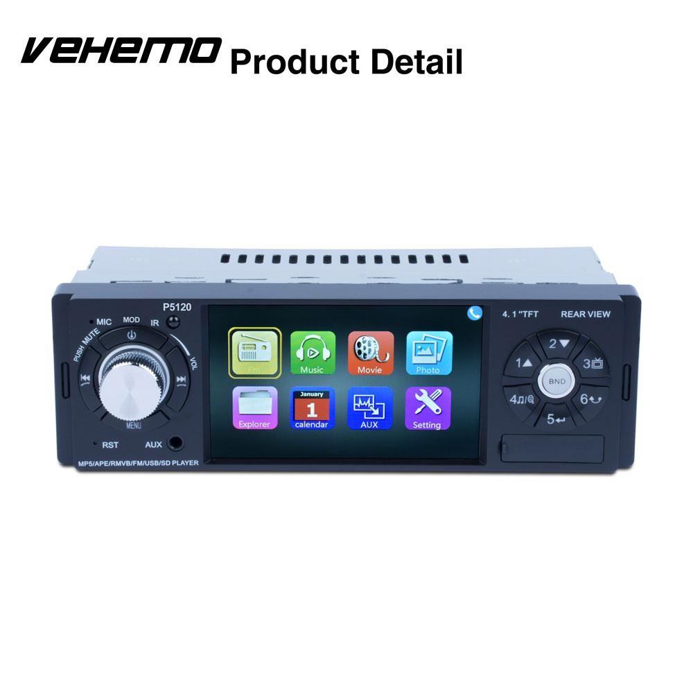 Vehemo Steering Wheel Controls Bluetooth Video Player Car MP5 Support SD Card Multimedia Player Automotive FM Radio 4.1 MP3