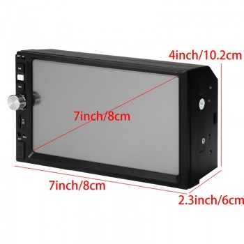 7 Inch 2DIN Car MP5 Player Remote control Bluetooth for Touch Screen Stereo Radio + HD Round Camera Rear View Camera  Car