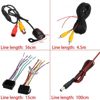 7 Inch 2DIN Car MP5 Player Remote control Bluetooth for Touch Screen Stereo Radio + HD Round Camera Rear View Camera  Car