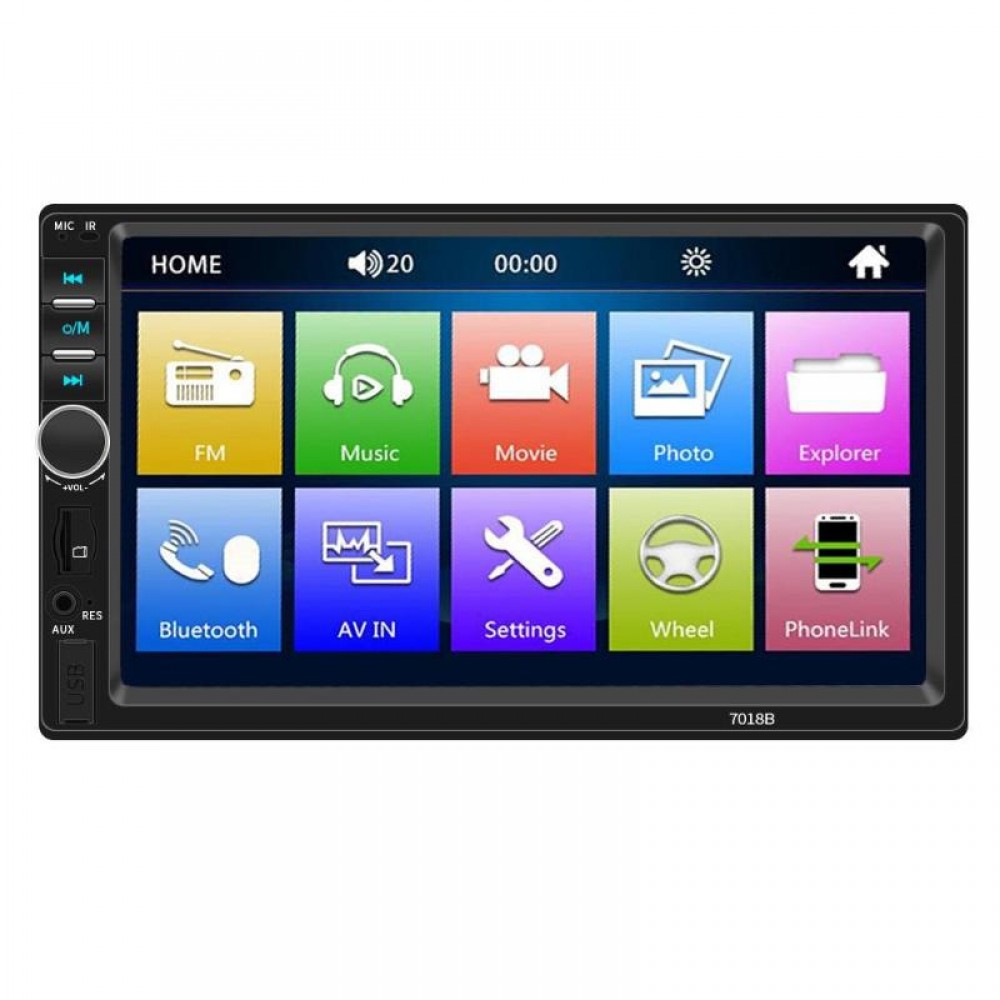 VODOOL 7018B 2Din 7 Touch Screen In Dash Bluetooth Car MP5 Player 1080P FM Radio Auto Audio Media Player Support Reverse Image