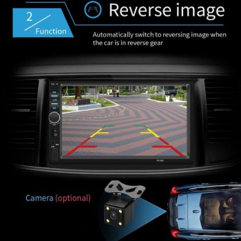 VODOOL 7018B 2Din 7 Touch Screen In Dash Bluetooth Car MP5 Player 1080P FM Radio Auto Audio Media Player Support Reverse Image