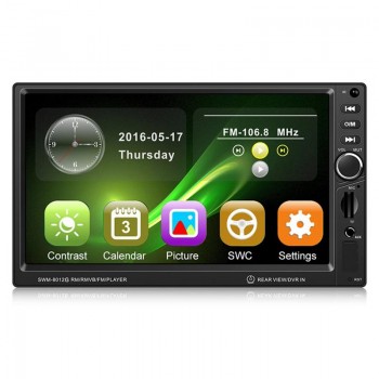 Car DVD MP5 Video Player SWM-8012G 7 Display Screen GPS Navigation Brake Prompt Vehicle Music Player With Bluetooth Mini TF AUX
