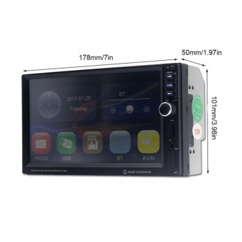 Car DVD MP5 Video Player SWM-8012G 7 Display Screen GPS Navigation Brake Prompt Vehicle Music Player With Bluetooth Mini TF AUX