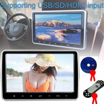 10.1 inch Digital Screen Touch Key Tablet-Style Car Headrest DVD Player Plug Play Rear-Seat Entertainment Vehicle Mounted MP5