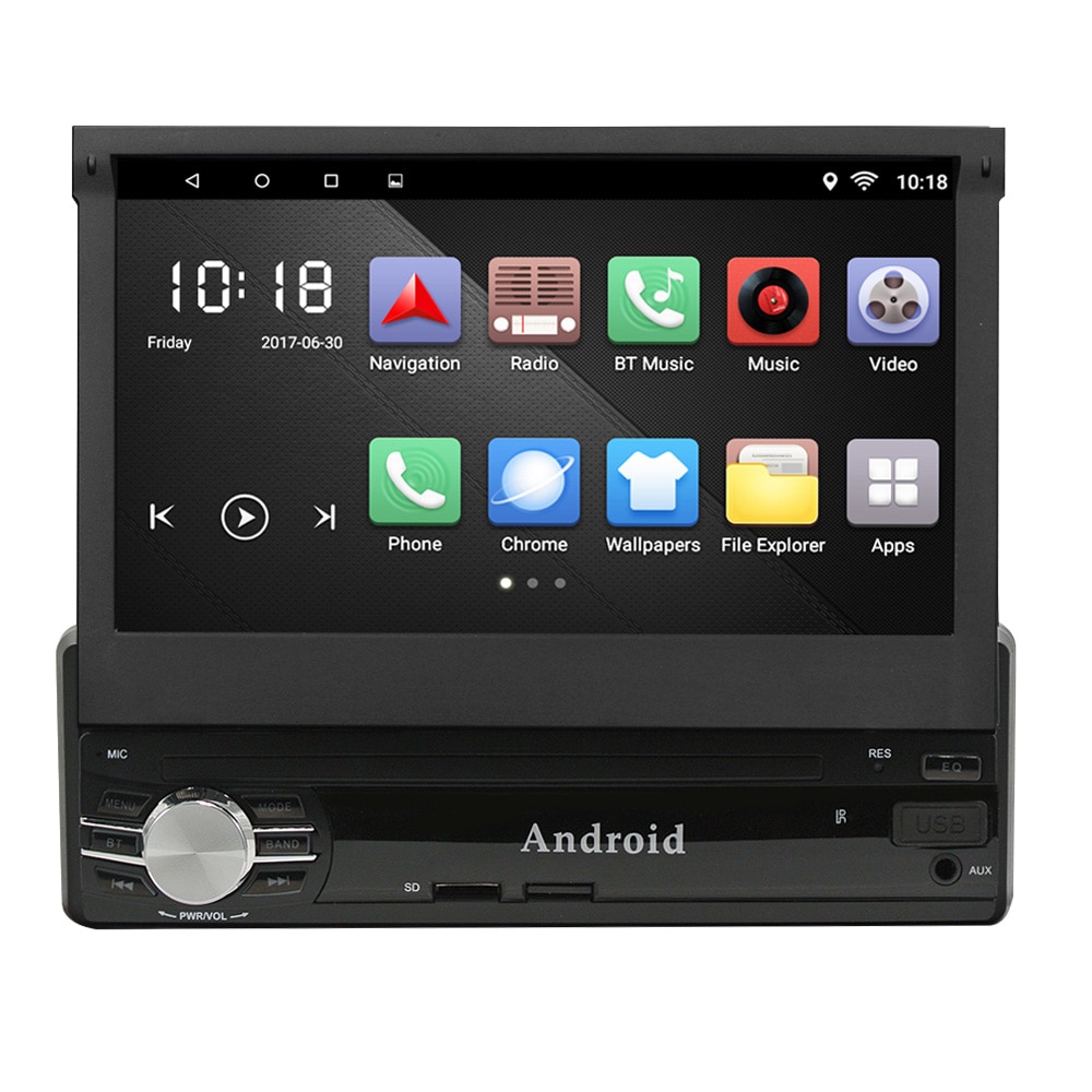 RM - CT0013R DVD Player 7 inch Retractable Large Touch Screen Bluetooth FM Radio Support steering wheel control Car Media Player
