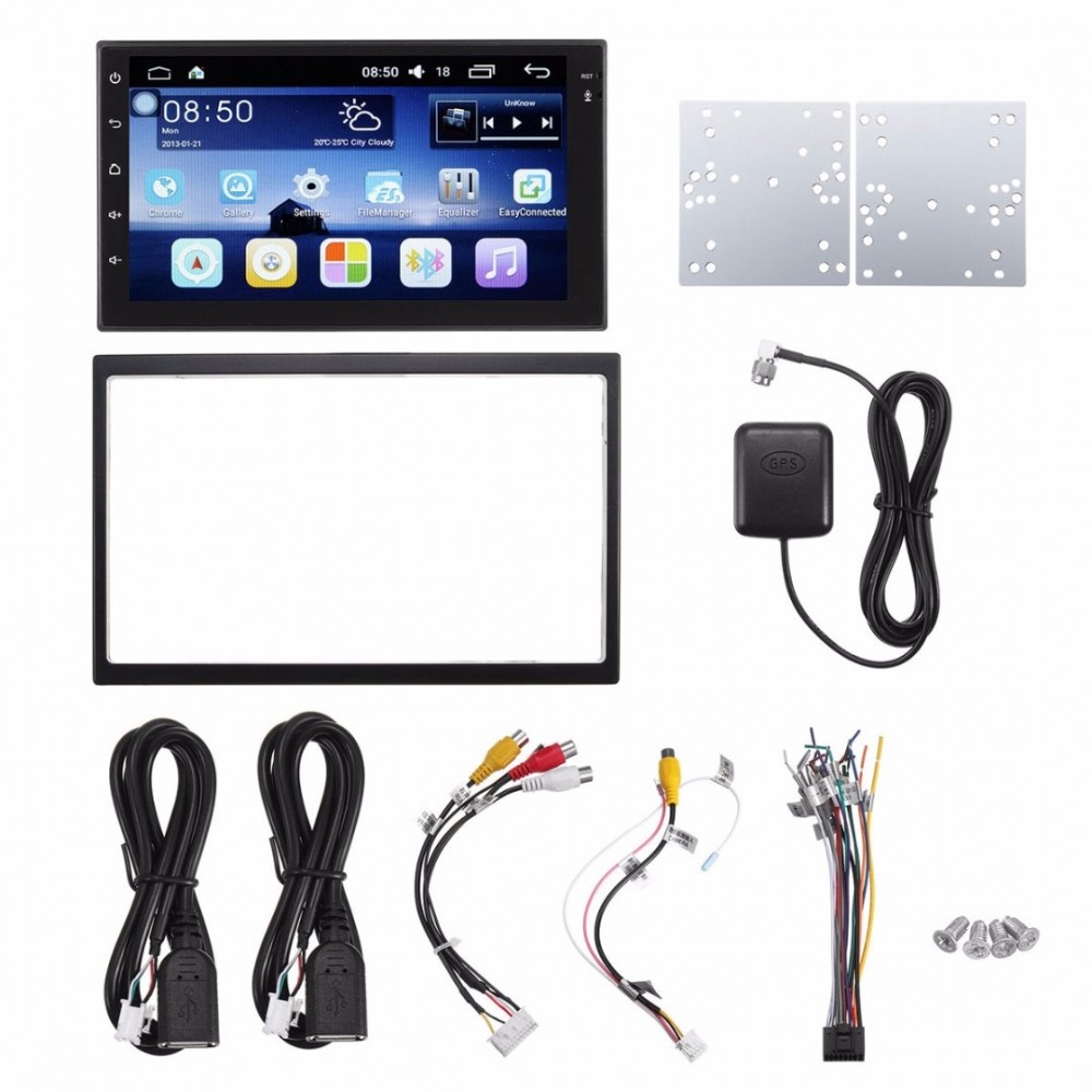 New Arrival 7 Android 6.1 2Din Car MP5 Player WiFi Bluetooth FM OBD TMPS GPS Navigation Touch Screen Auto Car MP5 Player
