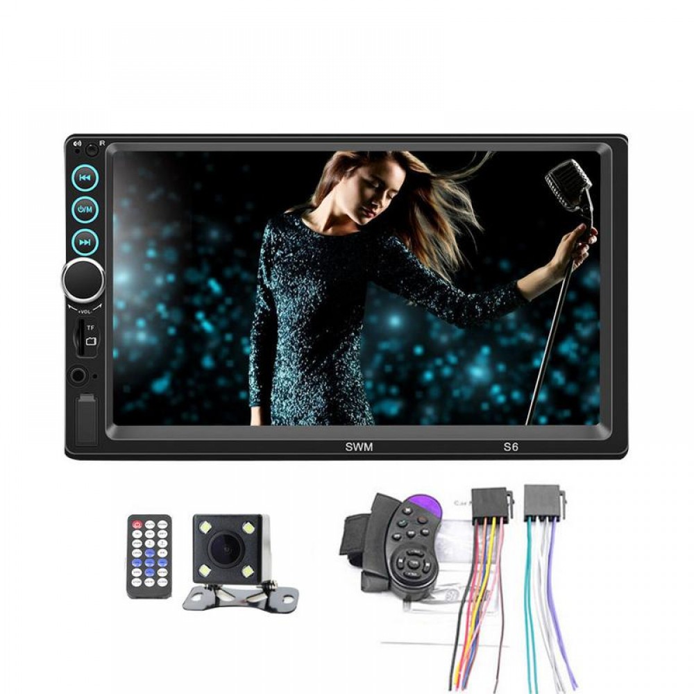 7 Inch Double 2 DIN Car MP5 MP3 Player Bluetooth Touch Screen Stereo Radio Camera Player Support IOS Android Image Connection