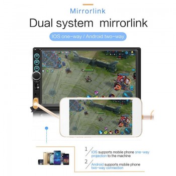 7 Inch Double 2 DIN Car MP5 MP3 Player Bluetooth Touch Screen Stereo Radio Camera Player Support IOS Android Image Connection
