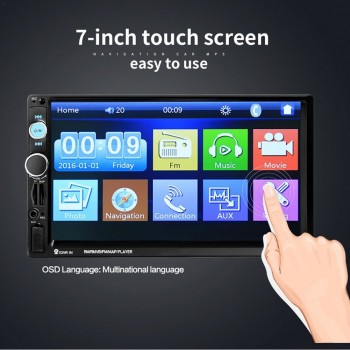 2 din 7 inch HD Car Radio GPS Navigation Player  Camera Auto radio Bluetooth AUX MP3 MP5 Stereo FM Audio USB 7010G