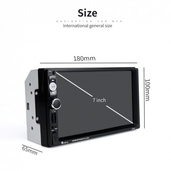 2 din 7 inch HD Car Radio GPS Navigation Player  Camera Auto radio Bluetooth AUX MP3 MP5 Stereo FM Audio USB 7010G