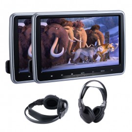Seicane 2pcs 10.1 Headrest Car DVD Player HD 1024*600 Monitor with Touch Button Mp3 Players USB SD HDMI Input 32 Bit Games