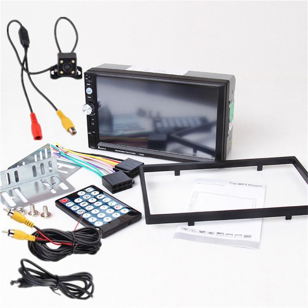 2DIN 7inch Car MP5 Player HD 1024*600 with Card Reader Radio FM Tuner Fast Car Stereo Audio Charge with Camera