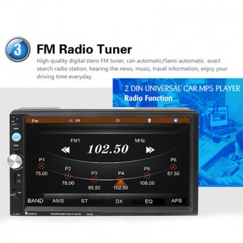 2DIN 7inch Car MP5 Player HD 1024*600 with Card Reader Radio FM Tuner Fast Car Stereo Audio Charge with Camera