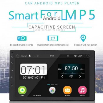 Car Multimedia Player Android 8.0 7 2 Din Audio Bluetooth Car MP5 Player With Rearview Camera GPS Navigation Mirror Link