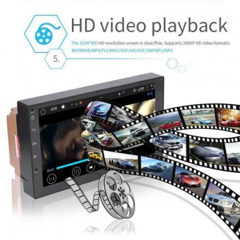 Car Multimedia Player Android 8.0 7 2 Din Audio Bluetooth Car MP5 Player With Rearview Camera GPS Navigation Mirror Link