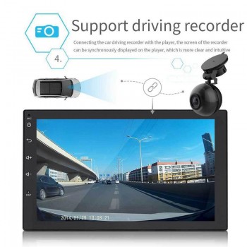 Car Multimedia Player Android 8.0 7 2 Din Audio Bluetooth Car MP5 Player With Rearview Camera GPS Navigation Mirror Link