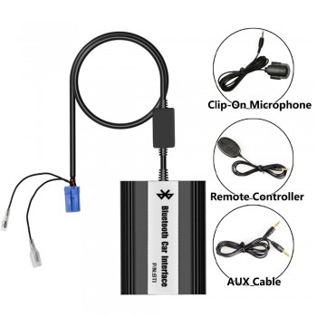 APPS2Car Bluetooth Hands Free Calling Adapter USB AUX Jack Interface for Peugeot 206 (1998-2007), 206CC (2004-2007)