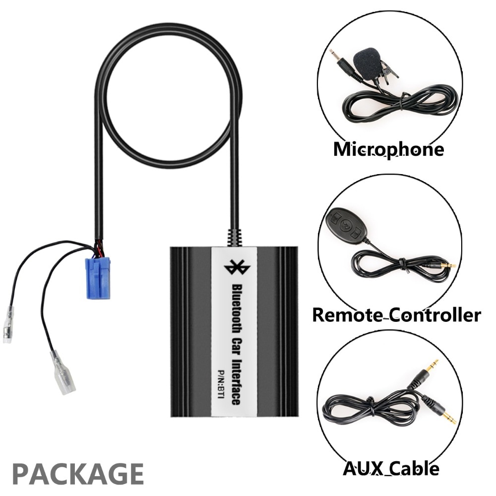 APPS2Car Wireless Bluetooth Hands Free Adaptor Integrated USB AUX Jack Interface for Fiat Punto EVO (Delphi/Blaupunkt) 2010+