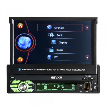 HD Car Touch Retractable Screen GPS Navigation Universal Multimedia 7inch Capacitive Cassette MP5 Player Bluetooth 1 Din