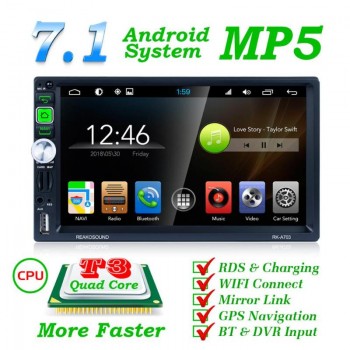VODOOL 2Din Car Video Player 7 Touch Screen Android Car MP5 Player GPS Bluetooth WiFi Stereo FM Radio Support Rear View Camera
