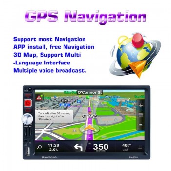 VODOOL 2Din Car Video Player 7 Touch Screen Android Car MP5 Player GPS Bluetooth WiFi Stereo FM Radio Support Rear View Camera