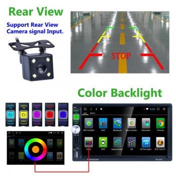 VODOOL 2Din Car Video Player 7 Touch Screen Android Car MP5 Player GPS Bluetooth WiFi Stereo FM Radio Support Rear View Camera