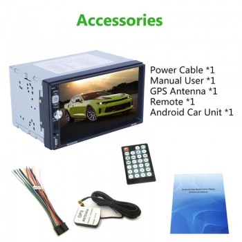 VODOOL 2Din Car Video Player 7 Touch Screen Android Car MP5 Player GPS Bluetooth WiFi Stereo FM Radio Support Rear View Camera