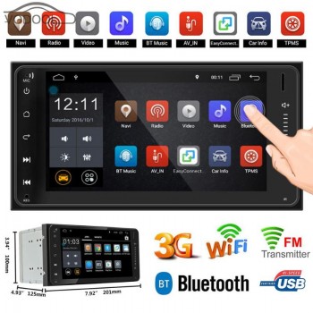 VODOOL 7 2 Din Android Car Stereo MP5 Player GPS Navigator Bluetooth 3G WiFi AM/FM Radio Autoradio with Mirror Link Function