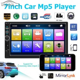 7018B 7 2 Din Touch Screen Car MP5 Player Auto Multimidia Video Player w/ 360 Rotation Magnet Phone Holder Support Mirror Link