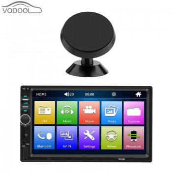 7018B 7 2 Din Touch Screen Car MP5 Player Auto Multimidia Video Player w/ 360 Rotation Magnet Phone Holder Support Mirror Link