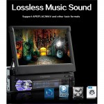 7 HD Touch Screen Retractable Screen Remote Control Multi Language Menu FM Radio Aux-in Car Stereo MP3 MP4 Support USB/SD