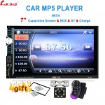 LaBo 2Din Car Radio 7HD Touch mirrorlink Android Player subwoofer MP5 Player Autoradio Bluetooth Rear View Camera tape recorder