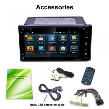 7 Android 6.0 HD Touch Screen 2DIN Car Radio Stereo GPS AM/FM MP5 Player 3G/Wifi Bluetooth For Toyota 200MM * 100MM