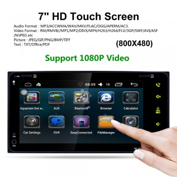 7 Android 6.0 HD Touch Screen 2DIN Car Radio Stereo GPS AM/FM MP5 Player 3G/Wifi Bluetooth For Toyota 200MM * 100MM
